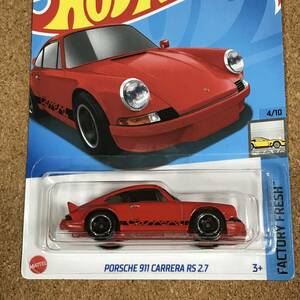 (24-46R) PORSCHE 911 CARRERA RS 2.7 , 真っ赤なポルシェ, 2024年Gアソート, 2024G, ベーシックカー【ホットウィール】