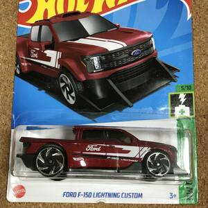 (05_37R) FORD F-150 LIGHTNING CUSTOM, レッド , ベーシックカー【ホットウィール】