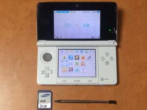  перемещение . settled 3DS б/у лёд белый Ver11.1.0-34J загрузка soft * верх и низ фильтр * авторучка *2GB есть 1 иен из дешевая доставка быстрое решение иметь включение в покупку возможно 