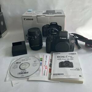 ★【500円スタート】Canon EOS Kiss X8i デジタル一眼レフカメラ EF-S 18-55IS レンズキット 箱付き