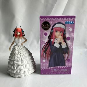 ▽【500円スタート】五等分の花嫁∬ スーパープレミアム フィギュア “中野二乃”花嫁Ver.シスターver. 2点まとめ売り