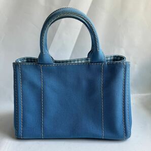 □【500円スタート】PRADA プラダ カナパ トートバッグ 2WAY ショルダーバッグ チェック 美品の画像3