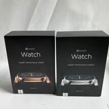 ○【500円スタート】Health Watch a Watch 未開封品あり GOLD WHITE 2点 交換バンド4点まとめ売り _画像6