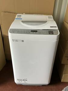 ▽【500円スタート】SHARP シャープ 電気洗濯乾燥機 ES-TX5F-S 全自動洗濯機 2022年製