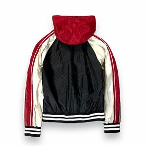 【美品】GUCCI グッチ シェリーライン ボンバー ナイロン ジャケット ブルゾン 総柄 モノグラム GG柄 48サイズ イタリア製の画像3