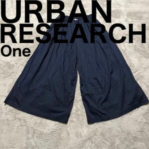 美品です♪ URBAN RESEARCH DOORS アーバンリサーチドアーズ ギャザー ワイドパンツ イージーケア 薄手 