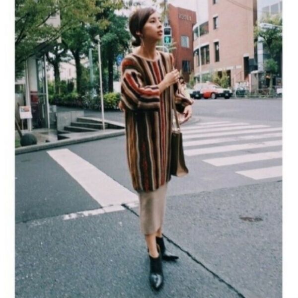 アメリ AMERI MULTI COLOR STRIPE KNIT DRESS