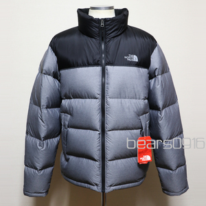 新品アメリカ正規品 THE NORTH FACE ノースフェース NUPTSE ヌプシ ダウンジャケット灰黒L