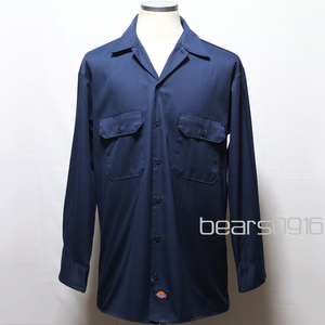 アメリカ購入品 USED品 DICKIES ディッキーズ 574 ワークシャツ 紺 M 