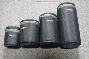 TYCKA 一眼レフカメラ レンズケース レンズ収納バッグ 10ｍｍ厚手 防水 ジッパー式 (4サイズセット)