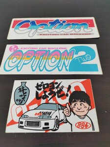 希少　OPTION　東京オートサロン1997 　もっとオプション2 林とっくりさん884ステッカー　r32 r34 r33 GT-R スカイライン　FD3s fc3s 湾岸