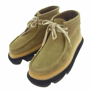 Sacai サカイ 23SS 23-06576 × CLARKS クラークス Wallabee ワラビー ブーツ ライトブラウン系 US7.5【中古】