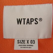 WTAPS ダブルタップス 23AW 232ATDT-CSM33 DEPST SWEATER POLY FORTLESS ハーフジップ フリース オレンジ系 X 03【中古】_画像4