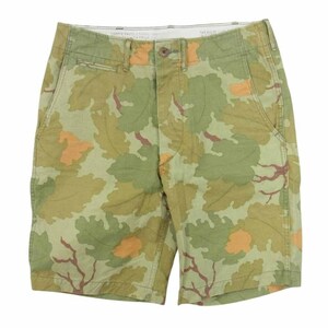 COOTIE Koo tea camouflage pattern camouflage botanikaru Short shorts khaki series S[ used ]