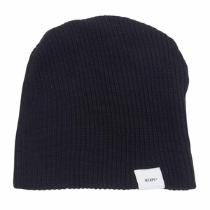 WTAPS ダブルタップス 241MADT-HT01 BEANIE 01CTPL COOLMAX クルーマックス ビーニー ニット キャップ ブラック系 X00【美品】【中古】