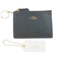 COACH コーチ スキニー ID ケース グリーン系【中古】_画像1