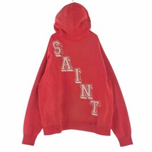 SAINT MICHAEL セントマイケル SM-S22-0000-042 SAINT Mxxxxxx ANGEL OF DEATH HOODIE エンジェル フーディ ダメージ加工【中古】_画像2