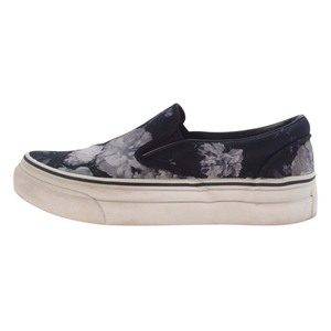 LAD MUSICIAN ラッドミュージシャン 2118-914 CANVAS SLIP ON FLOWER 花柄 フラワー キャンバス スリッポン スニーカー 44【中古】