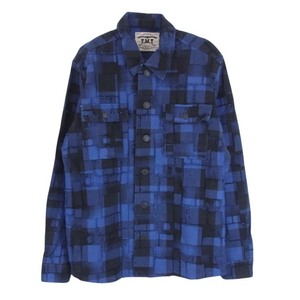 TMT ティーエムティー 21AW BUFFALO-OMBRE PLAID OVERLAPPED JACKET パッチワーク チェック ネル ブロックチェック 長袖 シャツ【中古】