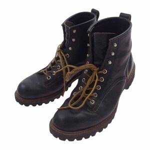 RED WING レッドウィング 2935 ラインマン ビブラムソール ロガーブーツ ワークブーツ ブラック系 8 1/2 D【中古】