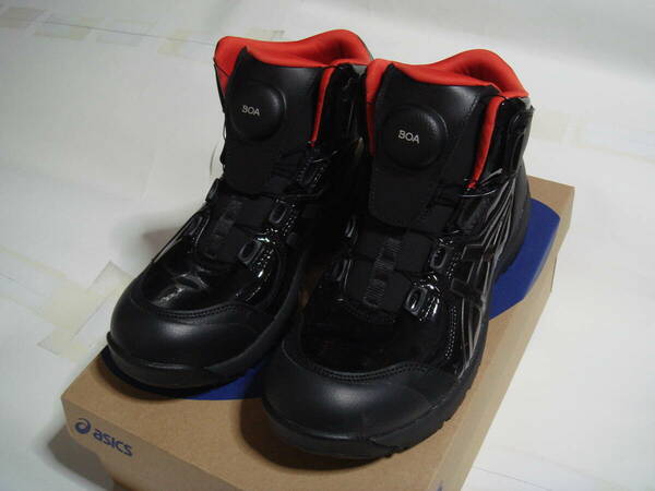  安全靴 アシックス asics 限定色ウィンジョブ BOA BLACK EDITION ハイカット CP304 ３E 25.0cm
