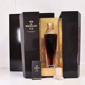 送料無料★ザ マッカラン No.6 ラリック クリスタル デキャンタ ＊冊子 替栓 箱付 700ml 43% スペイサイド THE MACALLAN D290314の画像1