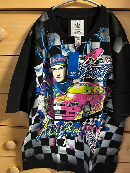 アディダスオリジナルス JEREMY SCOTT RALLY コラボ シャツ　 半袖 ブラック