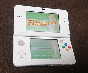 【正規品】new 3ds 本体 動作確認済み ホワイト ポケモンバンク サンムーン特別体験版 new3ds 任天堂 白 ニンテンドー