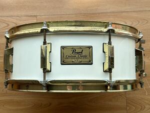 Pearl snare drum Custom Classic MAPLE 14×5.5? 8 tension single board shell brass hoop Made in Japan