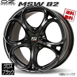 OZレーシング MSW82 グロスブラック 20インチ 5H110 9J+31 1本 65.06 業販4本購入で送料無料