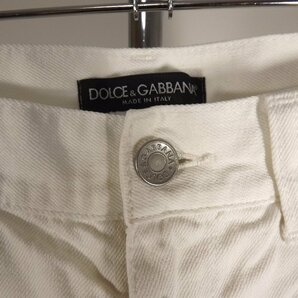 DOLCE&GABBANA (ドルチェアンドガッバーナ) イタリア製 ダメージ加工 ジーンズ ホワイトデニム パンツ 44の画像5