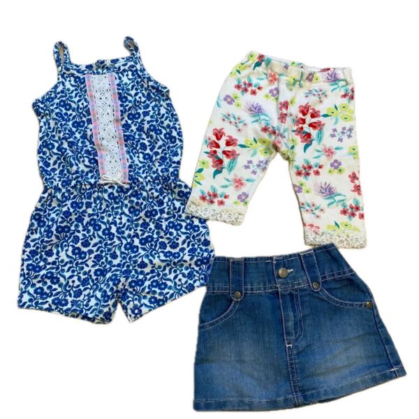 値下げ カーターズなどベビー服 夏物 3枚まとめ売り 12month 60〜70㎝