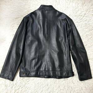 シックレザー【希少なサイズ】CHIC LEATHER レザージャケット ライダースジャケット シングル ラムレザー ブラック XL相当の画像5