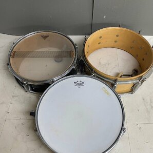 Nl040275◆※ジャンク ドラム 3点セット YAMAHA ヤマハ SD-350G Pearl パール タマ TAMA スネアドラム※ジャンクの画像1