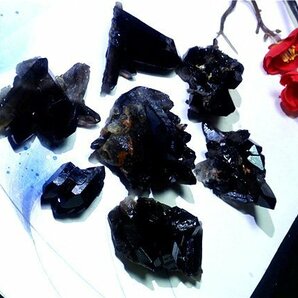 AAA級【魔除け】◆天然モリオン(黒水晶）クラスター七星陣178C7-65C09bの画像5