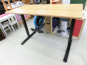 * used * beautiful goods *SANODESK Sano desk electric going up and down desk E150 tabletop size 120×60cm going up and down range 73cm~121cm direct taking possible Aichi prefecture Nagoya city 