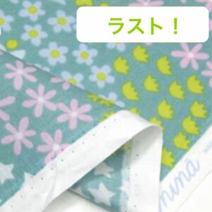 現品限り〈今だけ→780円！4/26正午まで〉〈nina ニーナ〉北欧調お花畑デザイン ふんわりやわらか くすみミントカラー