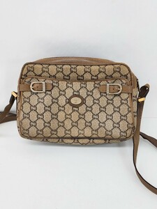 GUCCI グッチプラス オールドグッチ ショルダーバッグPVC レザー GG柄 ヴィンテージ ポシェット#h1523