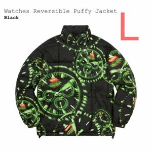 supreme watches reversible puffy jacket ウォッチ リバーシブル パフィー ジャケット Supreme シュプリーム L Black ブラック 黒 新品