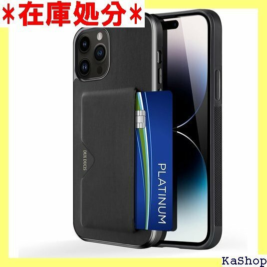 背面カード収納付 iPhone 14 Pro ケース an スマホケース iPhone 14 Pro ブラック 607