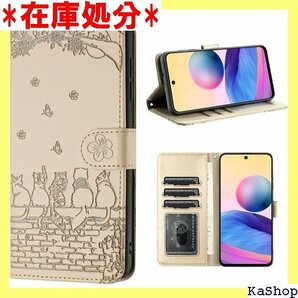 Xiaomi Redmi Note 10 JE ケース ー カード収納 マグネット式 スタンド機能 オフホワイト 1092