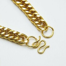 喜平ネックレス 8mm ダブル 太い 金ネックレス 18k gp メンズ レディース 376_画像3