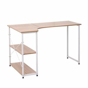  computer desk L character 120cm 2 step rack attaching desk wooden sewing machine pcs study desk . a little over desk natural 