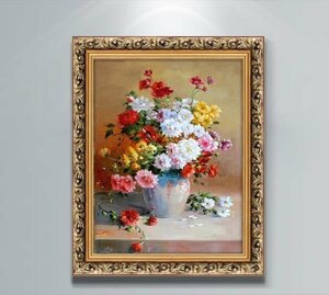 Art hand Auction Oil Painting Still Life Corridor Mural Rose Drawing Room Wall Painting Entrance Decoration Decorative Painting 224, artwork, painting, others