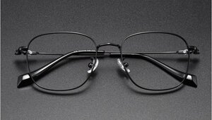 送料無料　メガネフレーム　フルリム　チタン　超軽量　金属フレーム　タテ眼鏡　レンズ交換可能　男女兼用　 sc0243