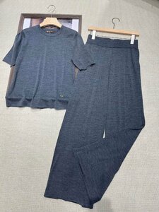 Loro Piana　ロロピアーナ　レディース　セットアップ　2点セット　ニットトップ　ズボン　セーター　半袖　S-L　サイズ選択可能　3911