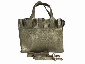 LEILIAN / Leilian 2WAY bag handbag shoulder bag metallic lady's Gold 