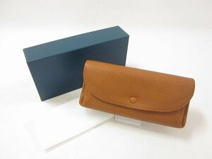 natural tanned leather/ナチュラル タン レザー クルミボタン 長財布 レザー 本革 レディース ブラウン