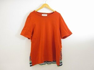MUVEIL/ミューベル カットソー Tシャツ 切り替えデザイン 半袖 コットン レディース サイズ : 38 レッド