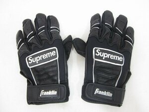 SUPREME×Franklin/シュプリーム×フランクリン CFX Pro Batting Glove バッティンググローブ 手袋 メンズ 黒